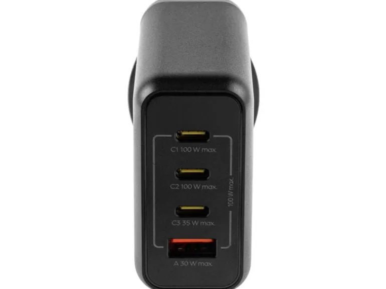 onit USB-Wandladegerät Quad 3C1A 100 W GaN Schwarz