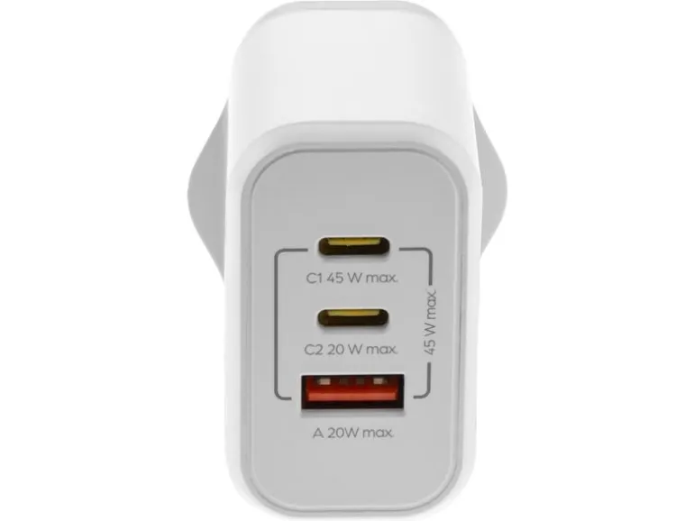 onit USB-Wandladegerät Triple 2C1A 45 W GaN Weiss