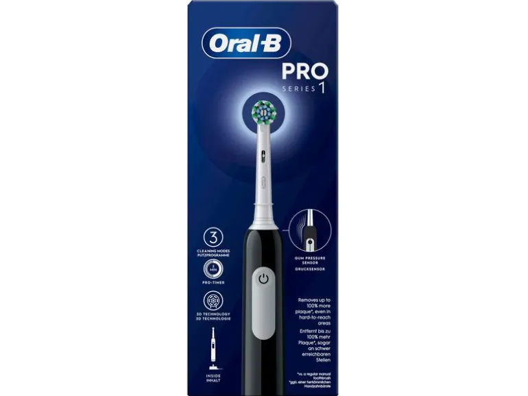 Oral-B Rotationszahnbürste Pro 1 Cross Action Black