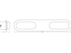 OSRAM Badezimmerleuchte SMART+ Matter Orbis Wall Duplo 300 mm, TW