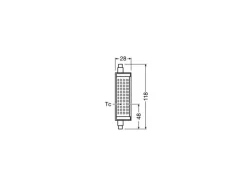 OSRAM Lampe Superstar Line 118, 17.5W, R7 s Warmweiss (WW)