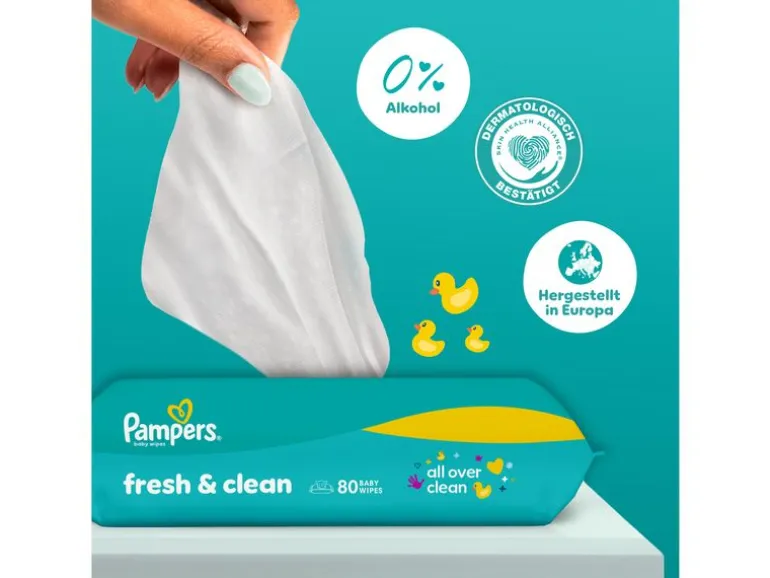 Pampers Feuchttücher Fresh Clean Aloe 15 x 80 Stk.