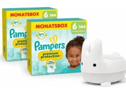 Pampers Windeln Premium Protection + Cocon Töpfchen Grösse 6