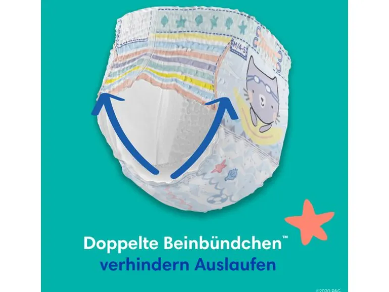 Pampers Windeln Splashers Tragepack Grösse 4-5, 11 Stück