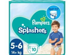 Pampers Windeln Splashers Tragepack Grösse 5-6, 10 Stück