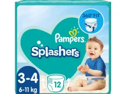 Pampers Windeln Splashers Tragepack Grösse 3-4, 12 Stück