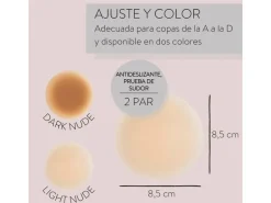 Parsa Beauty Silikon Nippel Pads helles nude 2 Stück