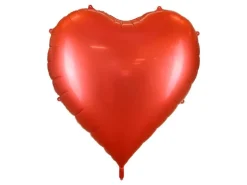 Partydeco Folienballon Herz, Rot, 136 x 129 cm, 1 Stück