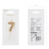 Partydeco PartyDeco Geburtstagskerze Ziffer 7 Gold 1 Stück