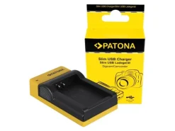 Patona Ladegerät Slim Micro-USB zu Canon LP-E12 EOS M