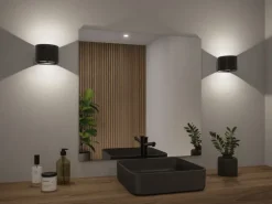 Paulmann Akkuwandleuchte Nyora IP44, Schwarz
