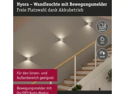 Paulmann Akkuwandleuchte Nyora IP44, Weiss