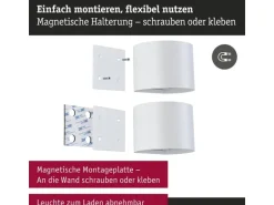 Paulmann Akkuwandleuchte Nyora IP44, Weiss