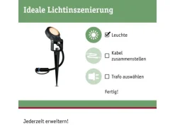 Paulmann Gartenspot Plug & Shine, Sting, 6.3W, 2200K, Schwarz