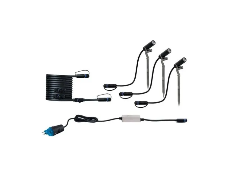 Paulmann Gartenspot Plug & Shine Plantini 45° 3000 K, Starterset