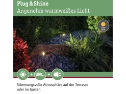 Paulmann Gartenspot Plug & Shine Plantini 45° 3000 K, Starterset
