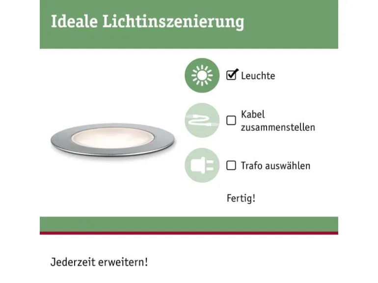 Paulmann Gartenspot Plug & Shine Floor Eco 3000 K, Erweiterung