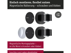 Paulmann LED Akkuwandleuchte Zorik 2700K dimmbar Schwarz