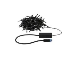Paulmann LED Lichterkette Plug & Shine Yuna 12.4 m, WW, Schwarz