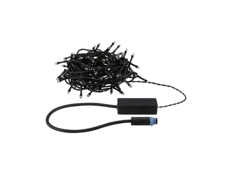 Paulmann LED Lichterkette Plug & Shine Yuna 12.4 m, WW, Schwarz