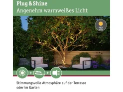 Paulmann LED Lichterkette Plug & Shine Yuna 12.4 m, WW, Schwarz
