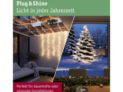 Paulmann LED Lichterkette Plug & Shine Yuna 12.4 m, WW, Schwarz