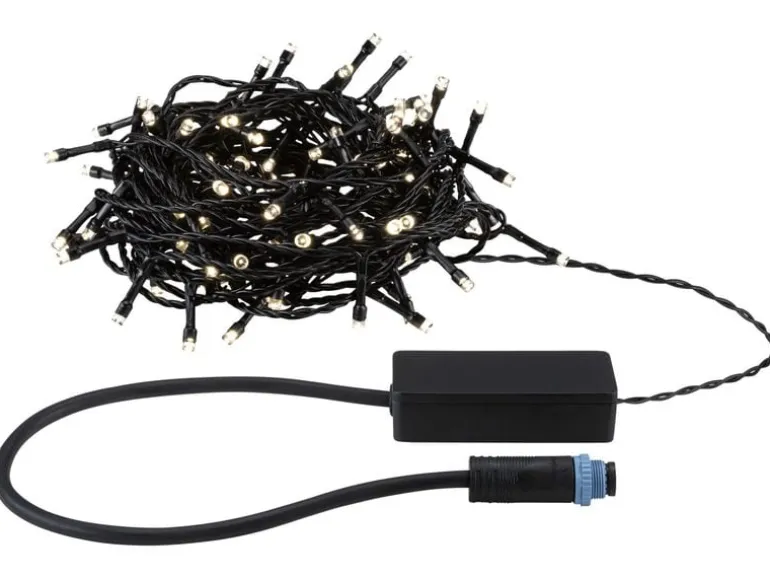 Paulmann LED Lichterkette Plug & Shine Yuna 12.4 m, WW, Schwarz