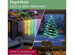 Paulmann LED Lichterkette Plug & Shine Yuna 12.4 m, RGB, Schwarz
