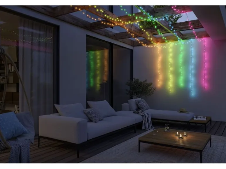 Paulmann LED Lichterkette Plug & Shine Yuna 12.4 m, RGB, Schwarz