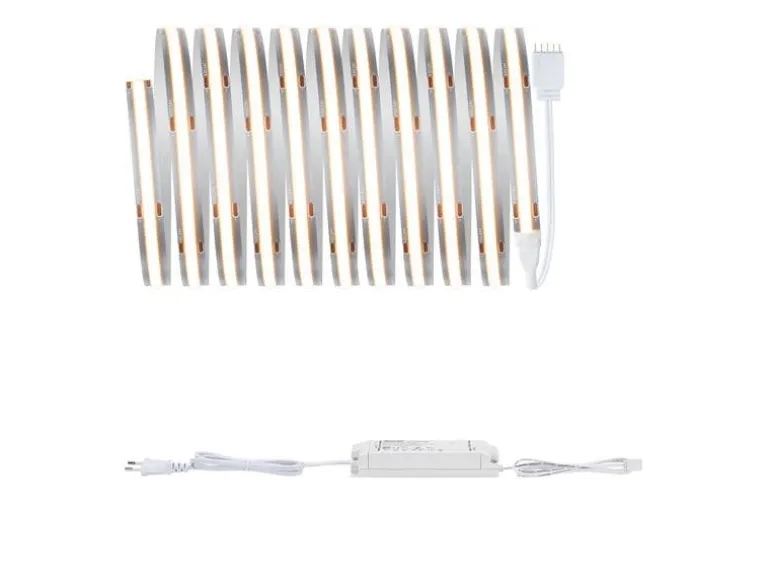 Paulmann LED-Stripe MaxLED 1000 BasisSet COB, 2700 K, 3 m, Silber