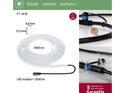 Paulmann LED-Stripe Plug & Shine Smooth, 3000K, 10m, Weiss