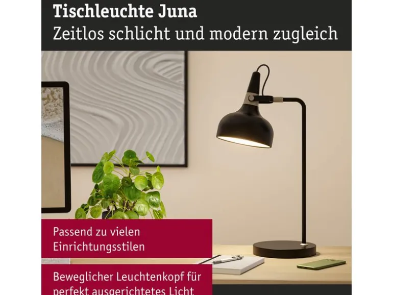 Paulmann Neordic Tischleuchte E14, Schwarz matt
