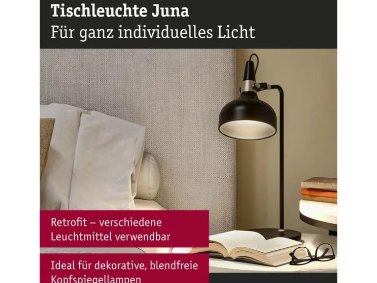 Paulmann Neordic Tischleuchte E14, Schwarz matt