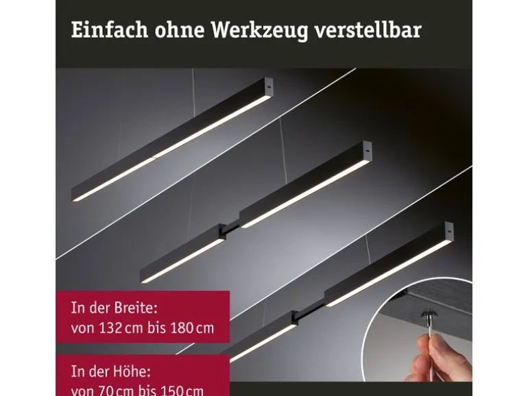 Paulmann Pendelleuchte LED Touchless Sensor Aptare Schwarz