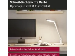 Paulmann Schreibtischleuchte Schreibtischleuchte Weiss matt