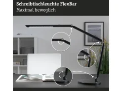 Paulmann Schreibtischleuchte FlexBar, Schwarz