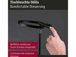 Paulmann Schreibtischleuchte Schreibtischleuchte Odila, Schwarz matt