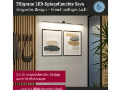 Paulmann Spiegelleuchte LED Sava 13.5W Schwarz