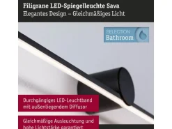Paulmann Spiegelleuchte LED Sava 7.5W Schwarz