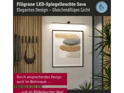 Paulmann Spiegelleuchte LED Sava 7.5W Schwarz
