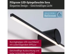 Paulmann Spiegelleuchte LED Sava 5W Schwarz