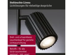 Paulmann Stehleuchte Lirena 1575 mm max. 2 x 7W Schwarz matt