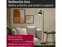 Paulmann Stehleuchte Neordic Juna E14, Schwarz matt
