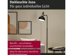 Paulmann Stehleuchte Neordic Juna E14, Schwarz matt