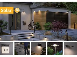 Paulmann Tischleuchte Solar Outdoor Lillesol, 3000K, Edelstahl