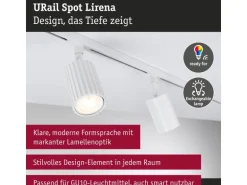 Paulmann URail Schienenspot Lirena GU10 max. 10W 230 V Signalweiss