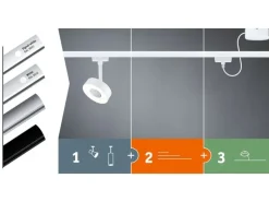 Paulmann URail Schienenspot Tubo Einzelspot Chrom 3-Step-Dim