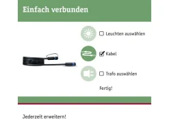 Paulmann Verbindungskabel Plug & Shine 2 m mit 2 Anschlussbuchsen