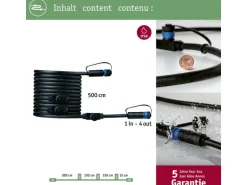 Paulmann Verlängerungskabel Plug & Shine IP68, 5m, Schwarz