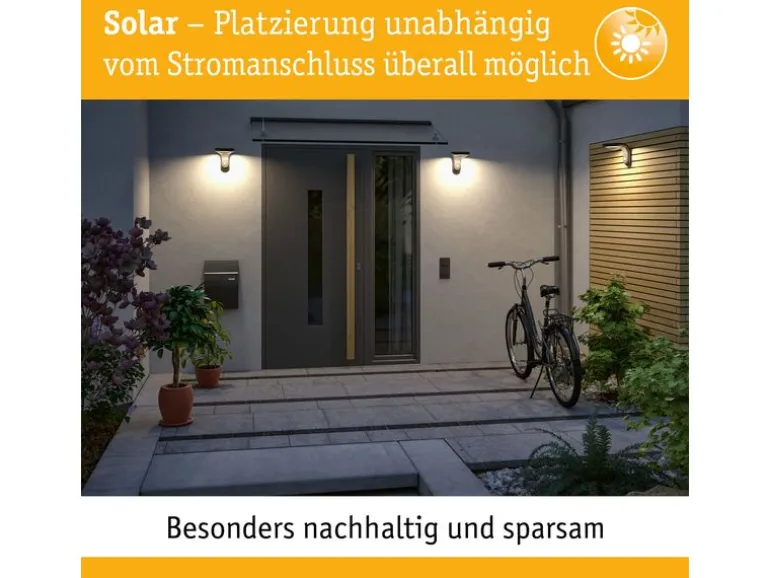 Paulmann Wandleuchte Solar LED Elliot
